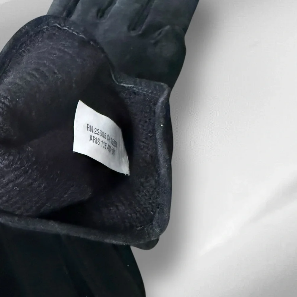 Aris Black Leather Gloves‎